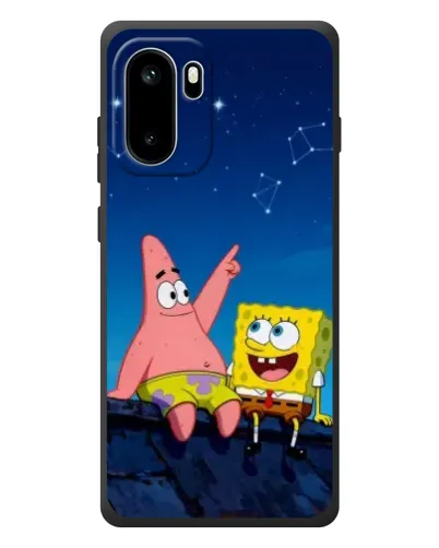 Чехол для OnePlus Ace 6 с картинкой «Губка Боб и Патрик ночью»