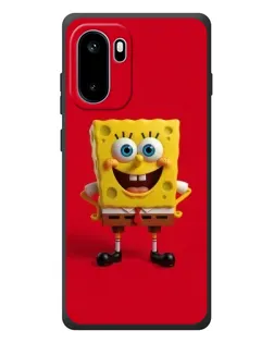 Чехол для OnePlus Ace 6 с картинкой «Спанч Боб на красном»