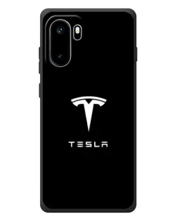 Чохол для OnePlus Ace 6 з картинкою «Tesla White Logo»