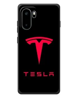 Чохол для OnePlus Ace 6 з картинкою «Tesla Red Logo»
