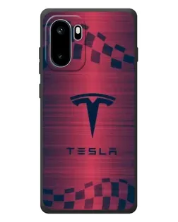 Чохол для OnePlus Ace 6 з картинкою «Тесла червоний карбон»