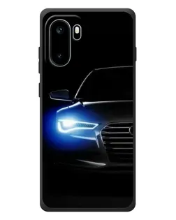 Чехол для OnePlus Ace 6 с картинкой «Неоновый взгляд Audi»