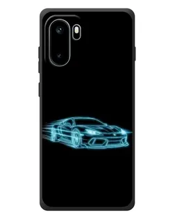Чехол для OnePlus Ace 6 с картинкой «Неоновый контур Lamborghini»
