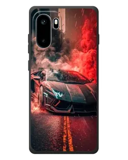 Чехол для OnePlus Ace 6 с картинкой «Lamborghini красный дым»