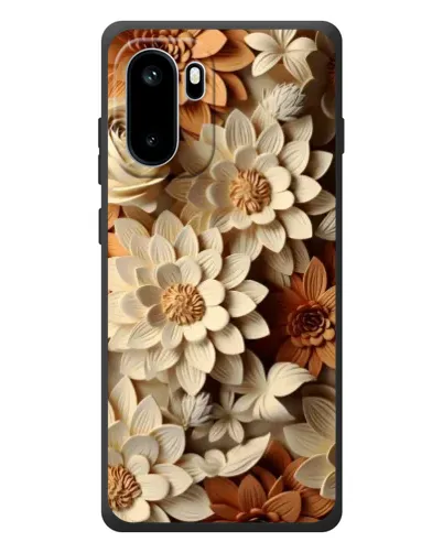 Чохол для OnePlus Ace 6 з картинкою «Бежевий флористичний декор»