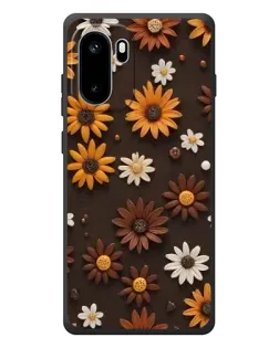 Чохол для OnePlus Ace 6 з картинкою «Візерунок з маленьких соняшників»
