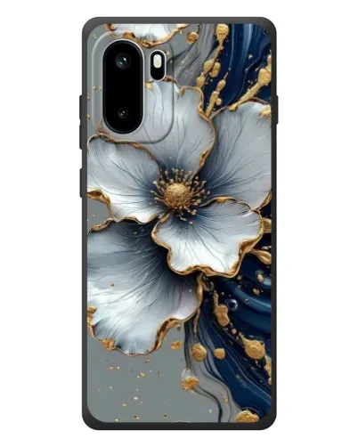 Чохол для OnePlus Ace 6 з картинкою «Біла квітка та золотий флюїд» Чохол для OnePlus Ace 6 з картинкою «Біла квітка та золотий флюїд»