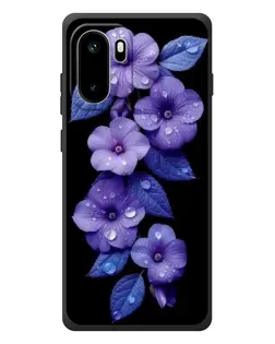 Чохол для OnePlus Ace 6 з картинкою «Фіолетові квіти з росою»