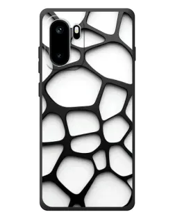 Чохол для OnePlus Ace 6 з картинкою «Біла об'ємна сітка»