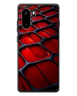 Чохол для OnePlus Ace 6 з картинкою «Червона глянцева сітка»