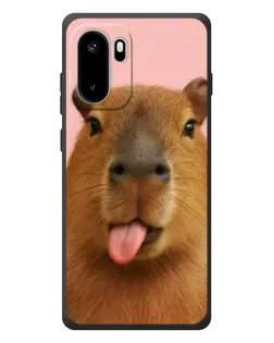 Чехол для OnePlus Ace 6 с картинкой «Капибара с языком»
