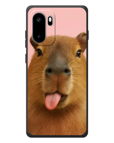 Чехол для OnePlus Ace 6 с картинкой «Капибара с языком»