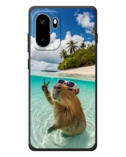 Чехол для OnePlus Ace 6 с картинкой «Капибара на море»
