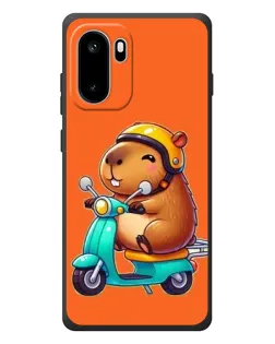 Чехол для OnePlus Ace 6 с картинкой «Капибара на скутере»