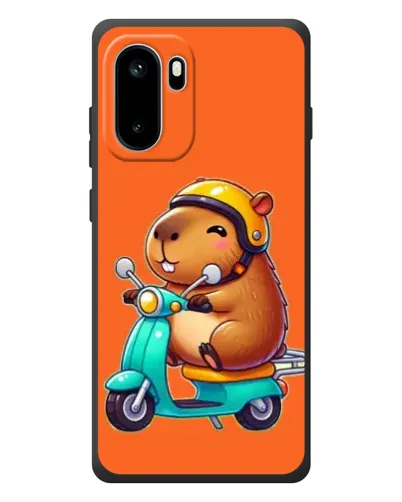Чехол для OnePlus Ace 6 с картинкой «Капибара на скутере»