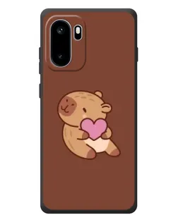 Чехол для OnePlus Ace 6 с картинкой «Капибара с сердцем»