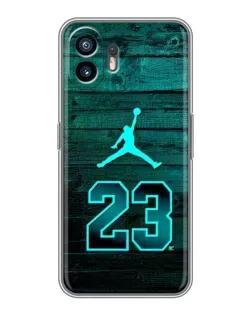 Чехол для OnePlus Ace 6T с картинкой «Jordan Cyan 23»