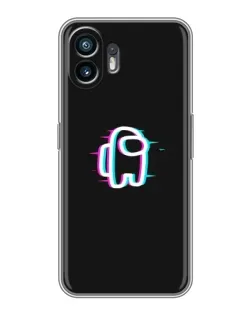 Чехол для OnePlus Ace 6T с картинкой «Among Us неон»