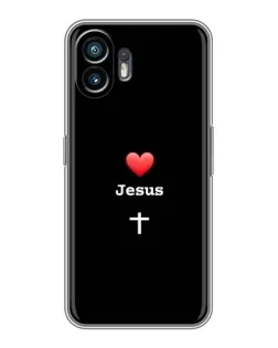 Чехол для OnePlus Ace 6T с картинкой «Сердце - Jesus»