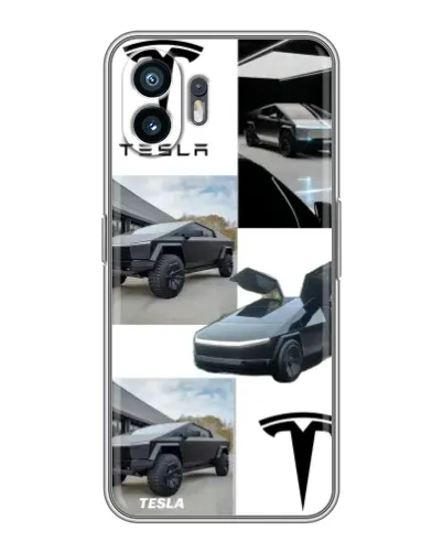 Чохол для OnePlus Ace 6T з картинкою «Колаж Cybertruck Tesla»