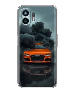 Чохол для OnePlus Ace 6T з картинкою «Audi у хмарах диму»