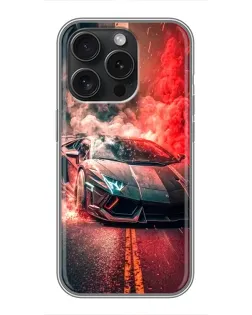 Чехол для OnePlus N6 Lite с картинкой «Lamborghini красный дым»