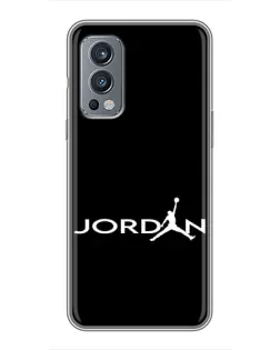 Чохол для OnePlus Nord 2 з картинкою «Jordan White Logo»