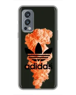 Чохол для OnePlus Nord 2 з картинкою «Помаранчевий дим Adidas»