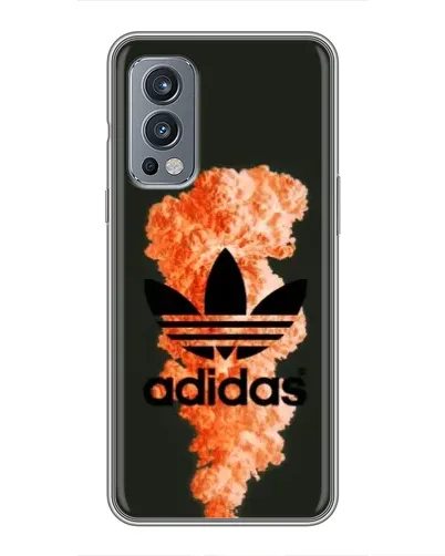 Чохол для OnePlus Nord 2 з картинкою «Помаранчевий дим Adidas»