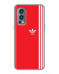 Чохол для OnePlus Nord 2 з картинкою «Червоний мінімалізм Adidas»