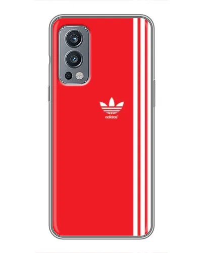 Чохол для OnePlus Nord 2 з картинкою «Червоний мінімалізм Adidas»