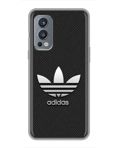 Чохол для OnePlus Nord 2 з картинкою «Adidas Карбонова текстура»