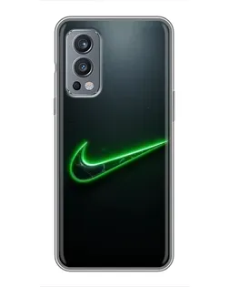 Чохол для OnePlus Nord 2 з картинкою «Неоновий контур Nike»