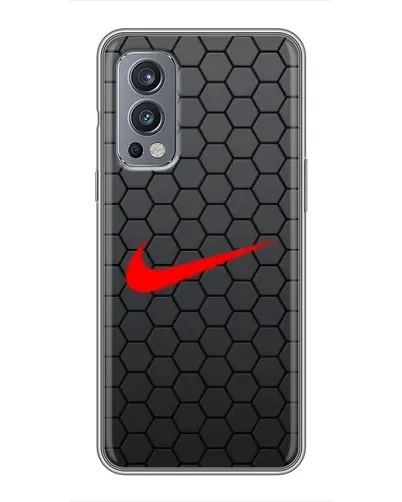 Чохол для OnePlus Nord 2 з картинкою «Nike — карбонова сітка»