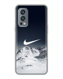 Чохол для OnePlus Nord 2 з картинкою «Nike — зимові гори»