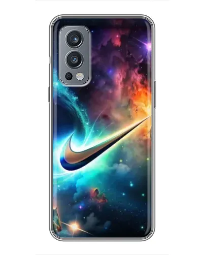 Чохол для OnePlus Nord 2 з картинкою «Космічний Nike Swoosh»