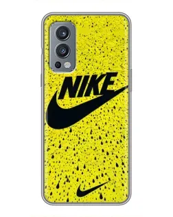 Чохол для OnePlus Nord 2 з картинкою «Жовтий текстурний Nike»
