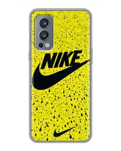 Чохол для OnePlus Nord 2 з картинкою «Жовтий текстурний Nike»