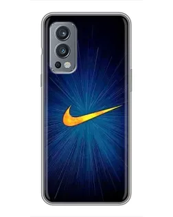 Чехол для OnePlus Nord 2 с картинкой «Синий пульс Nike» Чехол для OnePlus Nord 2 с картинкой «Синий пульс Nike»