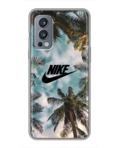 Чехол для OnePlus Nord 2 с картинкой «Тропический принт Nike» Чехол для OnePlus Nord 2 с картинкой «Тропический принт Nike»