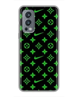 Чохол для OnePlus Nord 2 з картинкою «Неоновий принт LV»