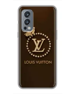 Чохол для OnePlus Nord 2 з картинкою «LV — золота печатка»