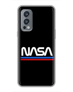 Чохол для OnePlus Nord 2 з картинкою «NASA — класика Red Blue»