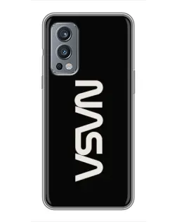 Чохол для OnePlus Nord 2 з картинкою «NASA — вертикальний логотип»