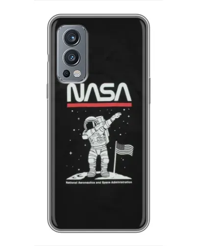Чохол для OnePlus Nord 2 з картинкою «NASA — крокуємо по Місяцю» Чохол для OnePlus Nord 2 з картинкою «NASA — крокуємо по Місяцю»