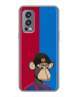 Чохол для OnePlus Nord 2 з картинкою «Bored Ape — фанат Барси»