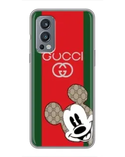 Чохол для OnePlus Nord 2 з картинкою «Gucci — смуги та Міккі»