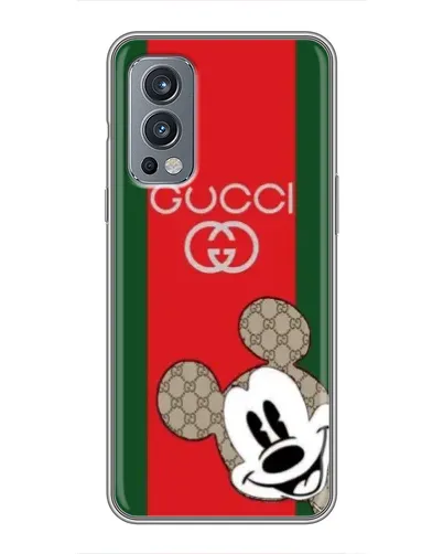 Чохол для OnePlus Nord 2 з картинкою «Gucci — смуги та Міккі» Чохол для OnePlus Nord 2 з картинкою «Gucci — смуги та Міккі»