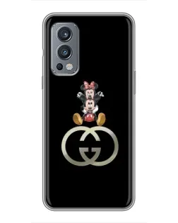 Чохол для OnePlus Nord 2 з картинкою «Мінні Маус на лого»
