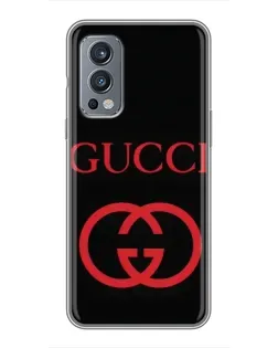 Чохол для OnePlus Nord 2 з картинкою «Gucci — червоний логотип»